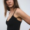 Vestido longo de malha rendada
