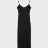Vestido longo de malha rendada