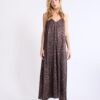 Vestido longo esvoaçante em cetim