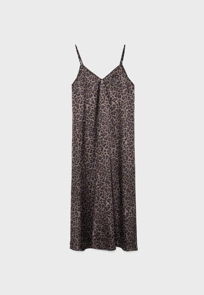Vestido longo esvoaçante em cetim