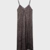 Vestido longo esvoaçante em cetim