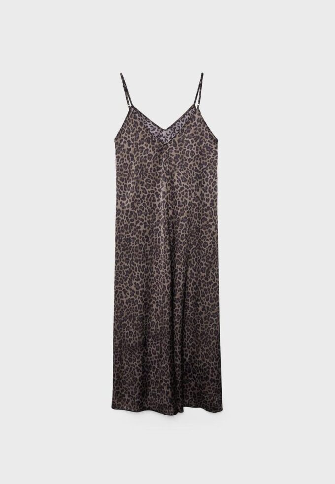 Vestido longo esvoaçante em cetim