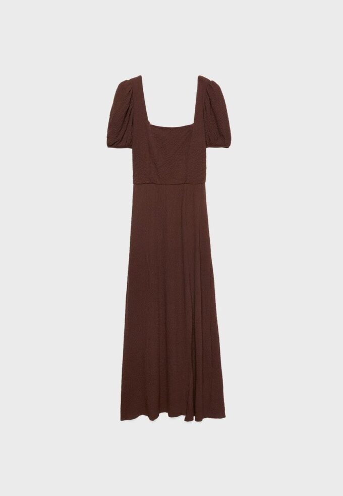 Vestido maxi de corte largo com costas cruzadas Vestido maxi de corte largo com costas cruzadas