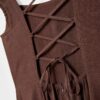 Vestido Midi com Costas Cruzadas com Efeito de Linho Vestido Midi com Costas Cruzadas com Efeito de Linho
