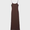 Vestido midi com tiras de renda loiro Vestido midi com tiras de renda loiro