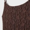 Vestido midi com tiras de renda loiro Vestido midi com tiras de renda loiro