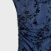 Vestido midi de tule com decote qipao Vestido midi de tule com decote qipao