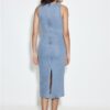 Vestido midi em ganga Vestido midi em ganga