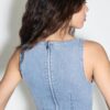 Vestido midi em ganga Vestido midi em ganga