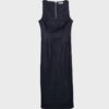 Vestido midi em ganga