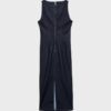 Vestido midi em ganga