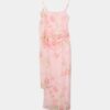 Vestido midi em tule estampado com lenço