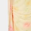 Vestido midi em tule estampado com lenço Vestido midi em tule estampado com lenço
