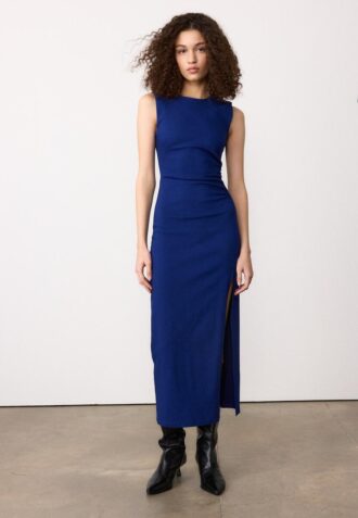 Vestido Midi Sem Mangas em Bengalina
