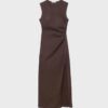 Vestido Midi Sem Mangas em Bengalina Vestido Midi Sem Mangas em Bengalina