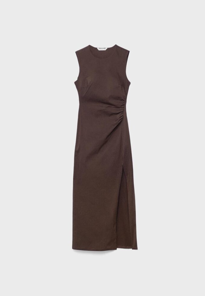 Vestido Midi Sem Mangas em Bengalina Vestido Midi Sem Mangas em Bengalina