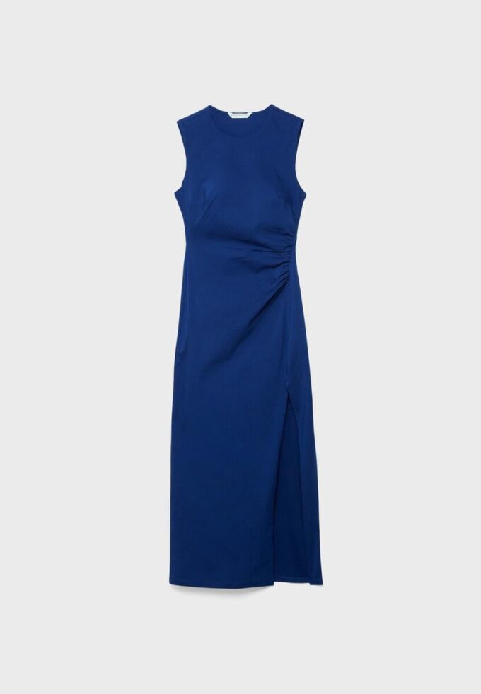 Vestido Midi Sem Mangas em Bengalina Vestido Midi Sem Mangas em Bengalina