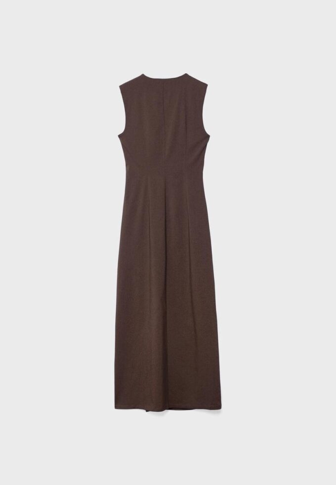 Vestido Midi Sem Mangas em Bengalina Vestido Midi Sem Mangas em Bengalina