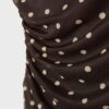 Vestido midi sem mangas em tule às bolinhas Vestido midi sem mangas em tule às bolinhas